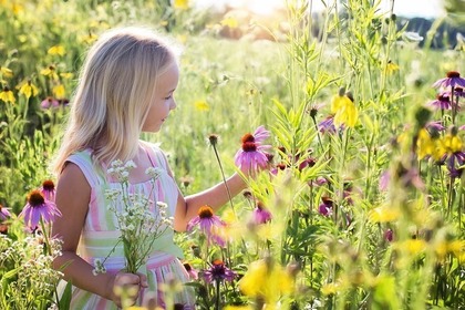 花をつむ子供