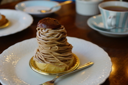 モンブランとお茶