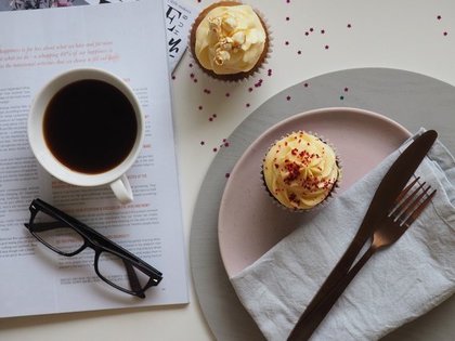 カップケーキとコーヒー