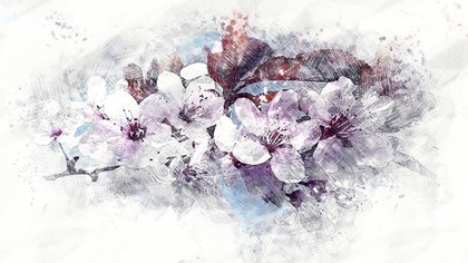 変な色の桜